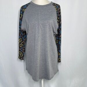 ❤️3/$30 LuLaRoe Randy Gray 3/4 Sleeve Women's Top NWT